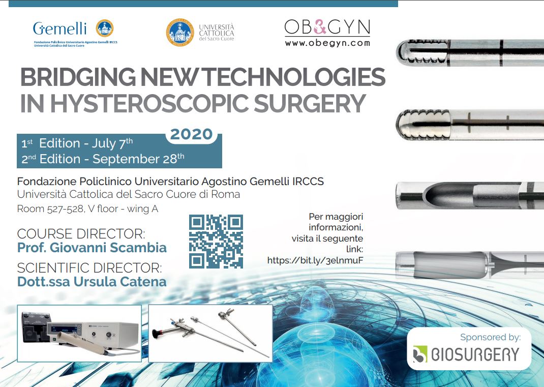 Programma BRIDGING NEW TECHNOLOGIES IN HYSTEROSCOPIC SURGERY - 1st Edition - July 7th